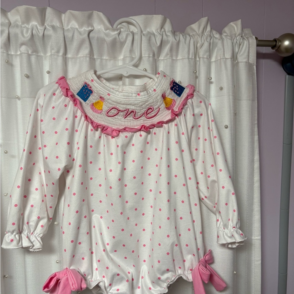 Pink Polka Dot Kids One Piece